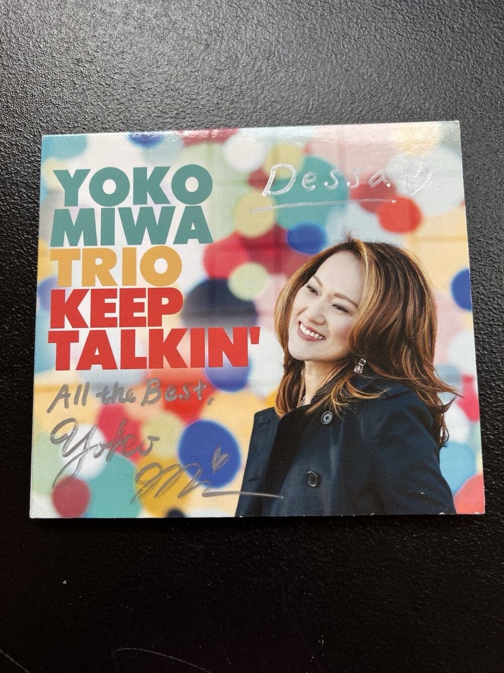 Yoko Miwa Trio Keep Talkin' Jazz Piano CD Signed Cardboard Sleeve Rare 2019